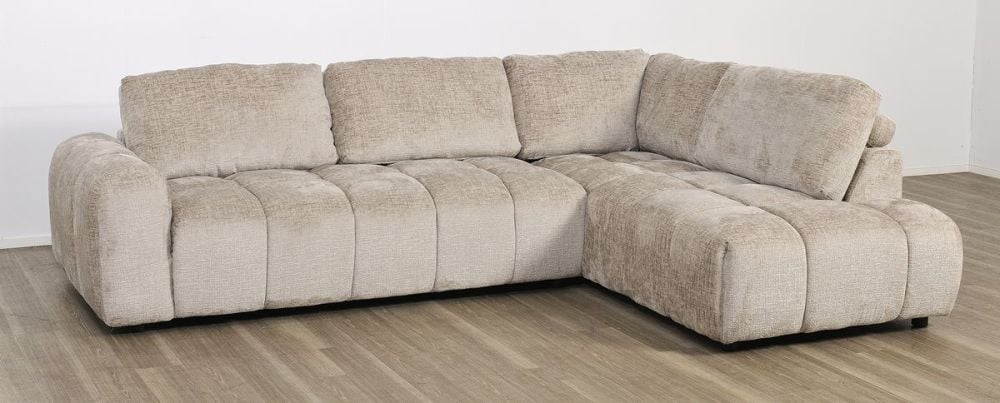 Monaco Chaise + Ottoman - Taupe