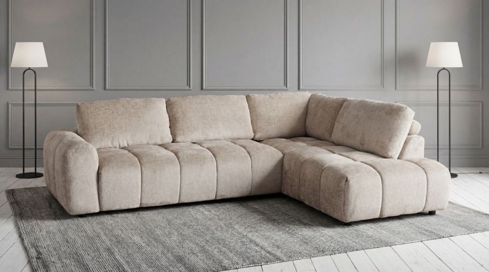 Monaco Chaise + Ottoman - Taupe