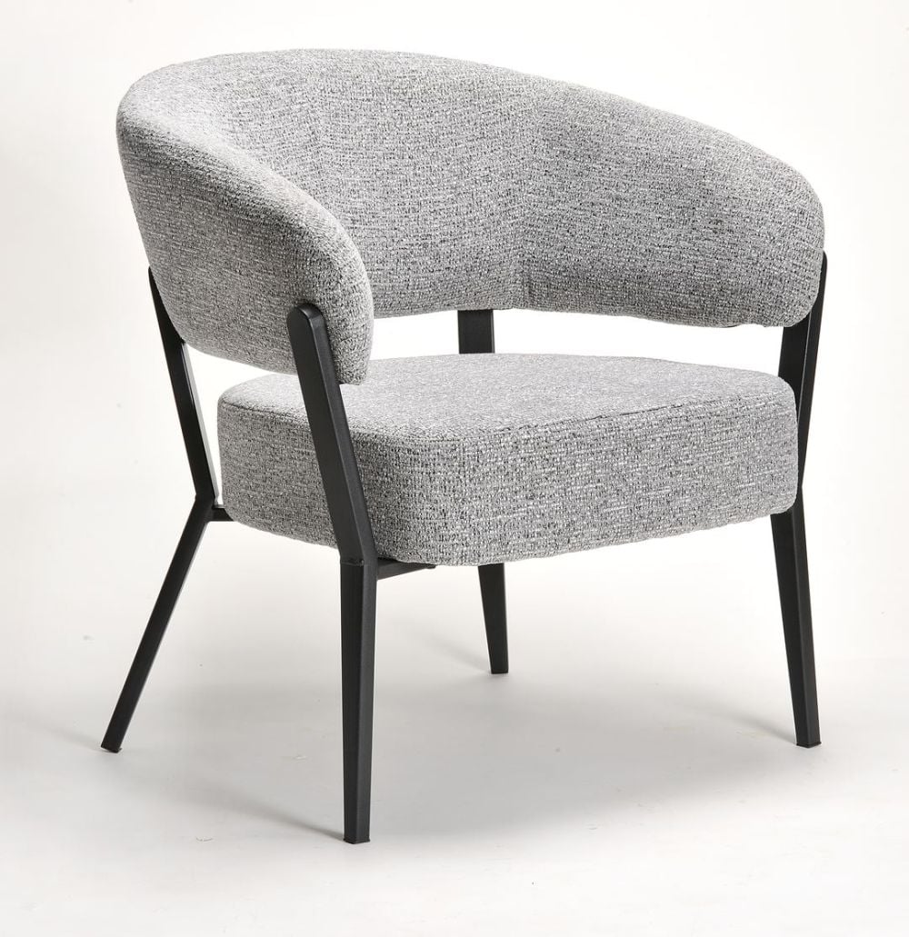 Monza Accent Chair - Grey & Black