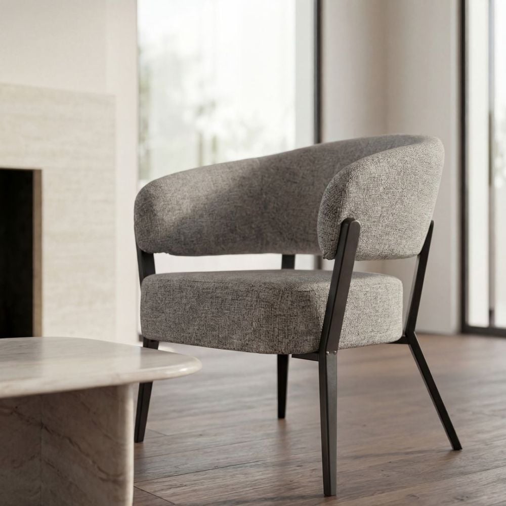Monza Accent Chair - Grey & Black