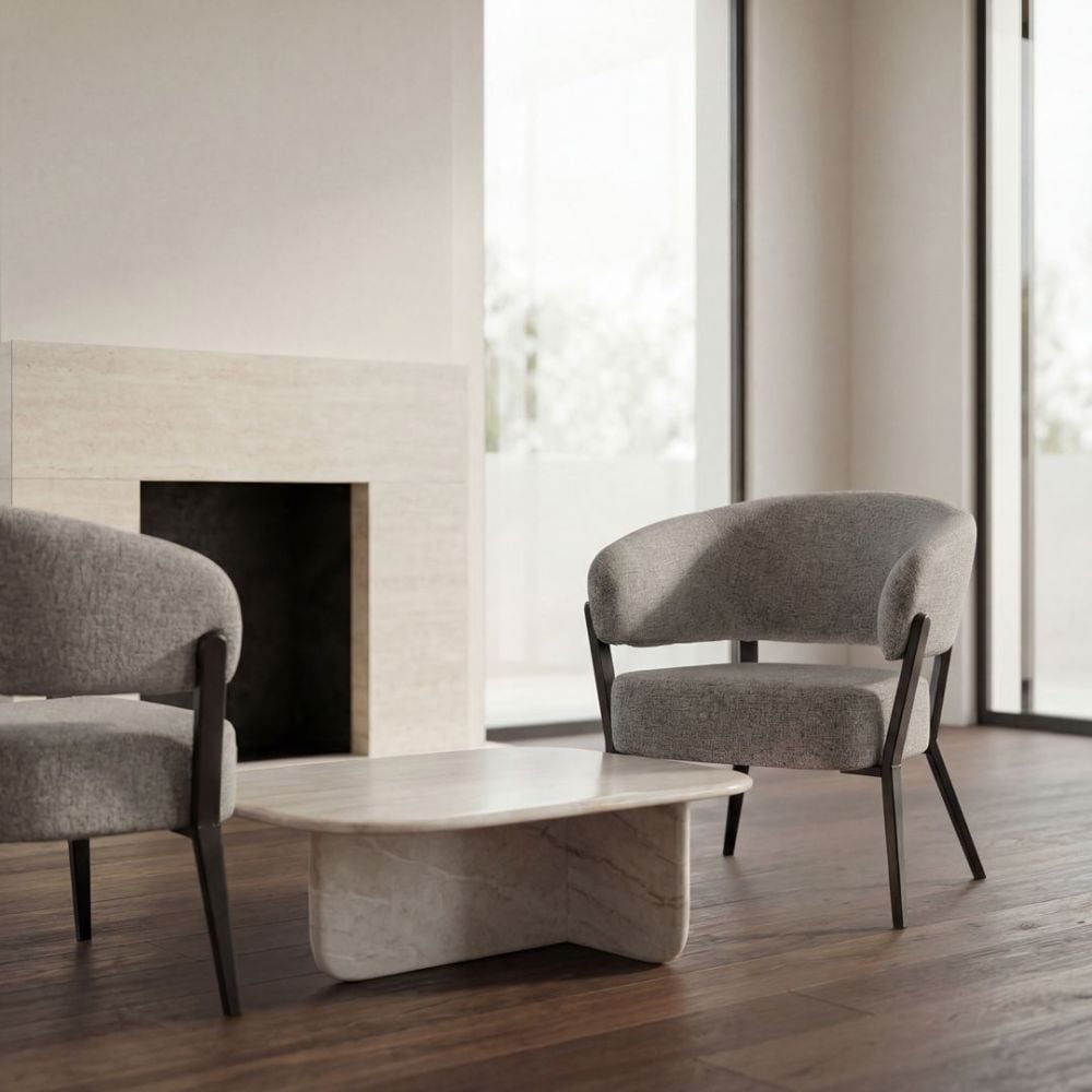 Monza Accent Chair - Grey & Black