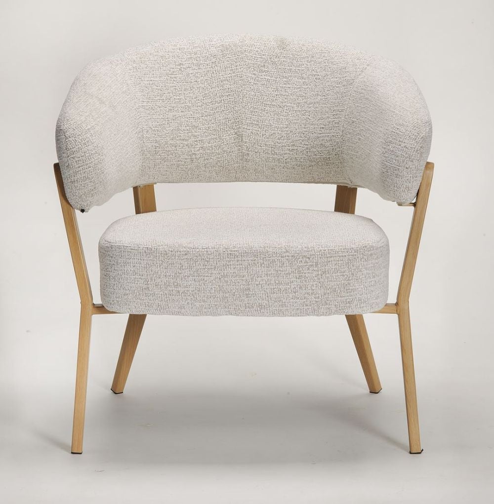Monza Accent Chair - Linen & Oak