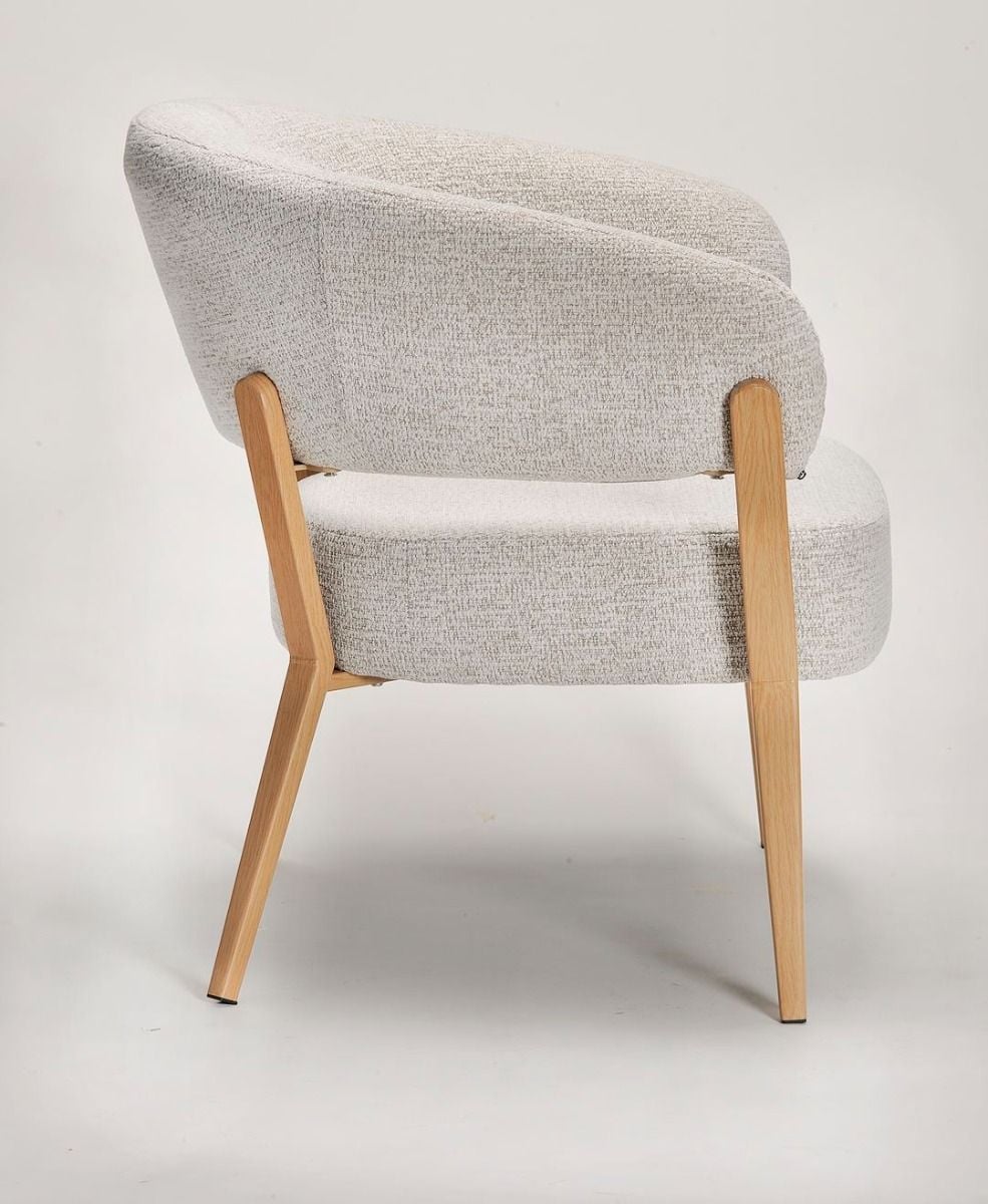 Monza Accent Chair - Linen & Oak