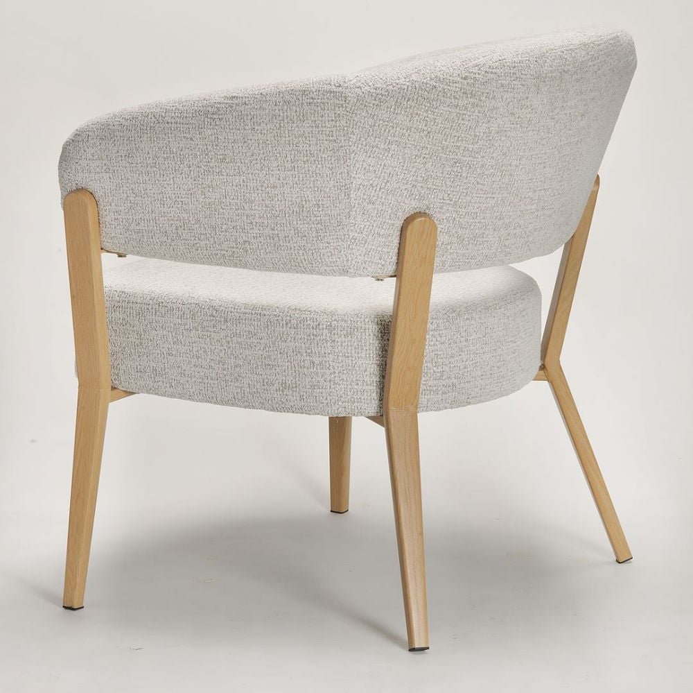 Monza Accent Chair - Linen & Oak