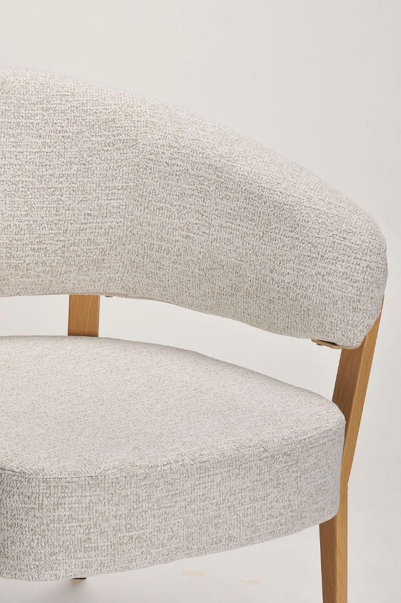 Monza Accent Chair - Linen & Oak