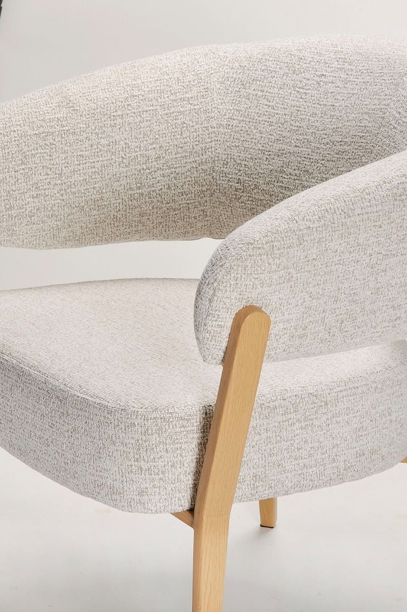 Monza Accent Chair - Linen & Oak