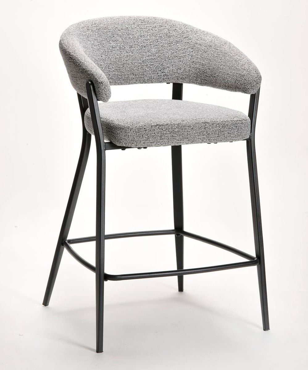 Monza Bar Stool - Grey & Black