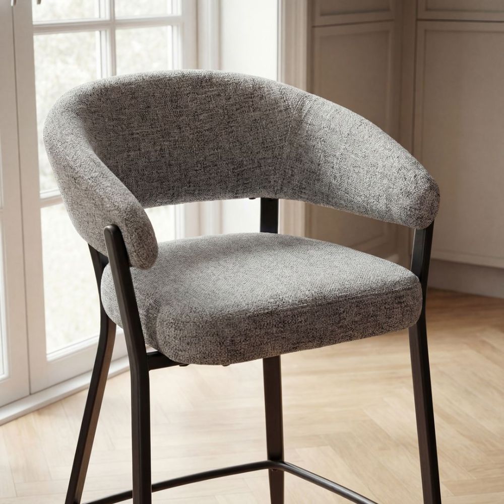 Monza Bar Stool - Grey & Black