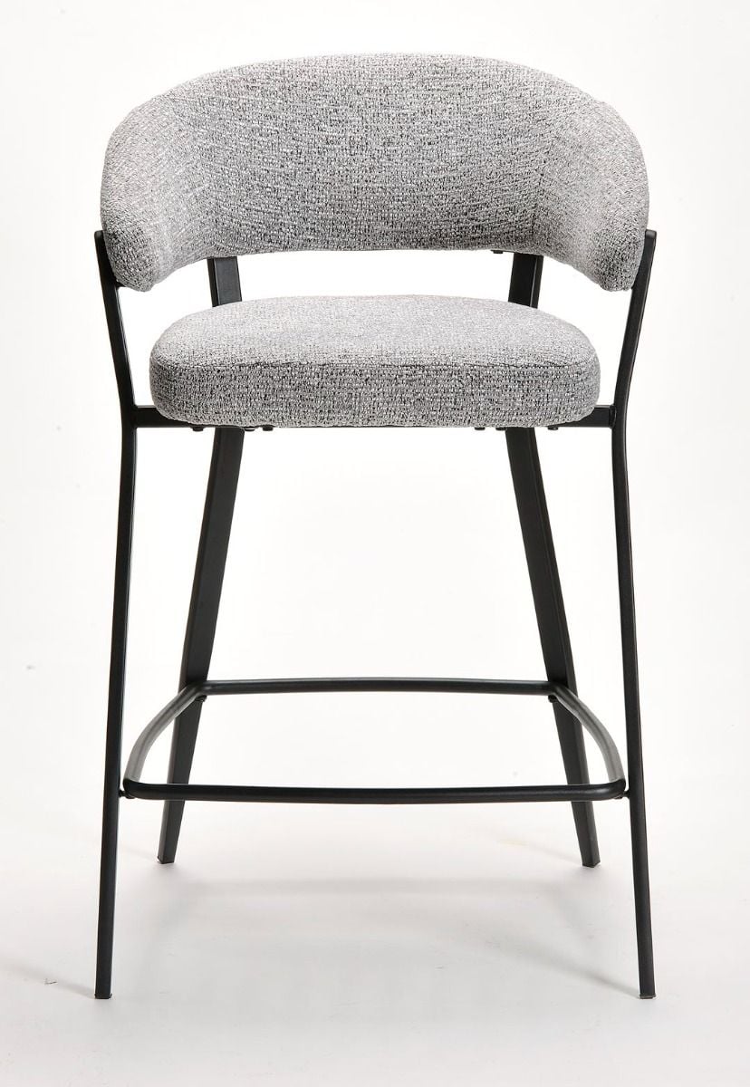 Monza Bar Stool - Grey & Black