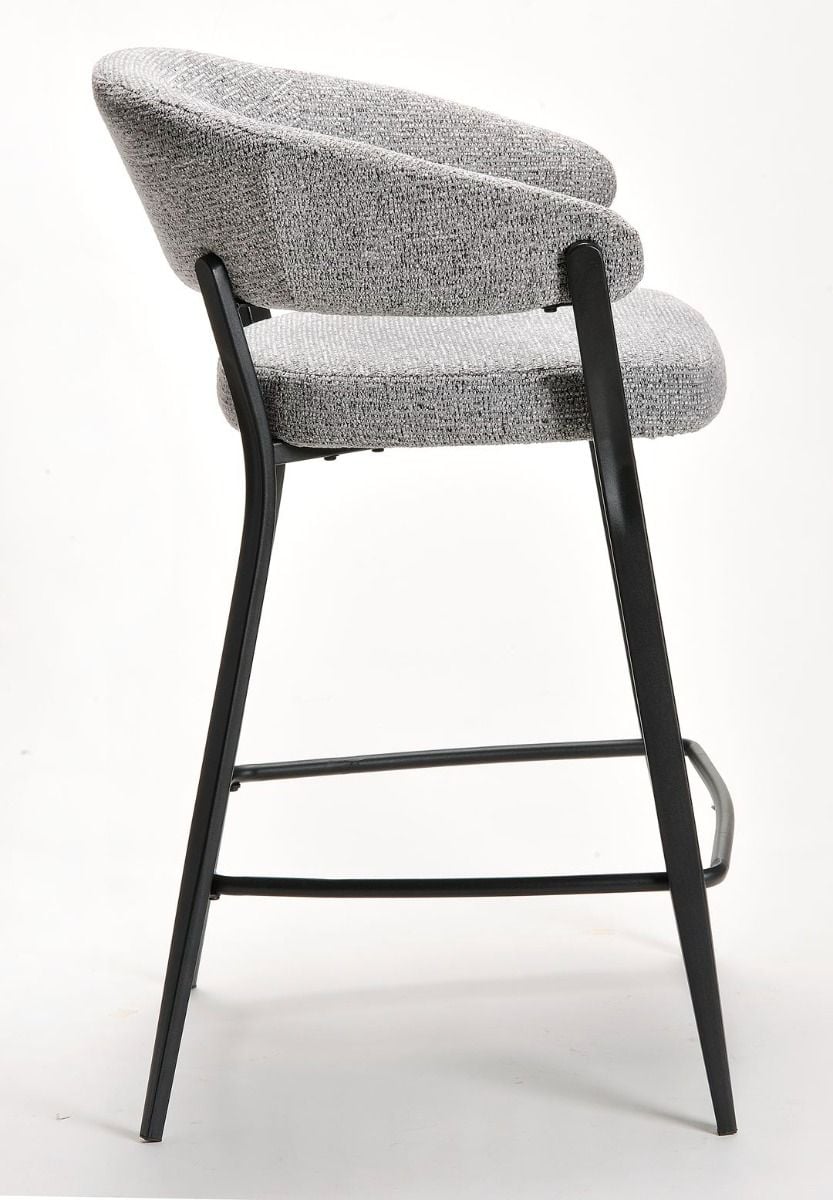 Monza Bar Stool - Grey & Black