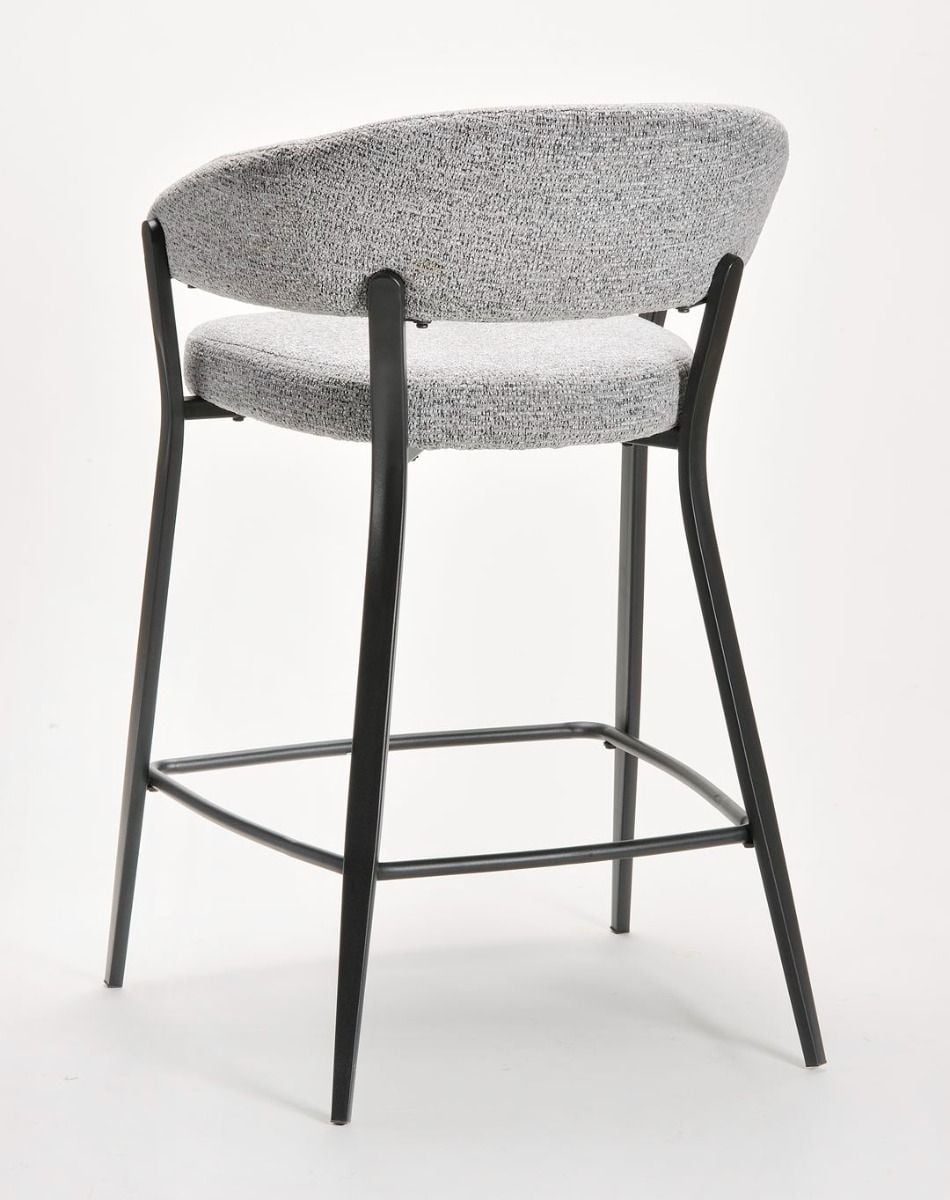 Monza Bar Stool - Grey & Black