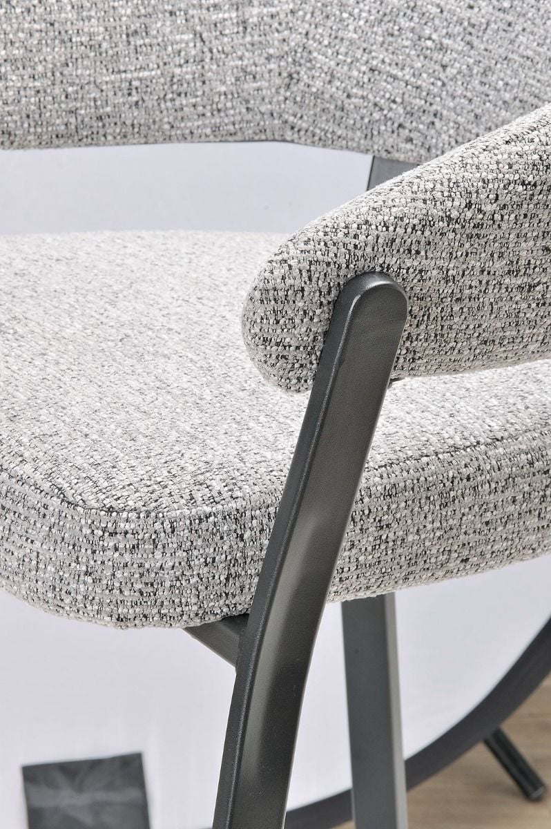 Monza Bar Stool - Grey & Black