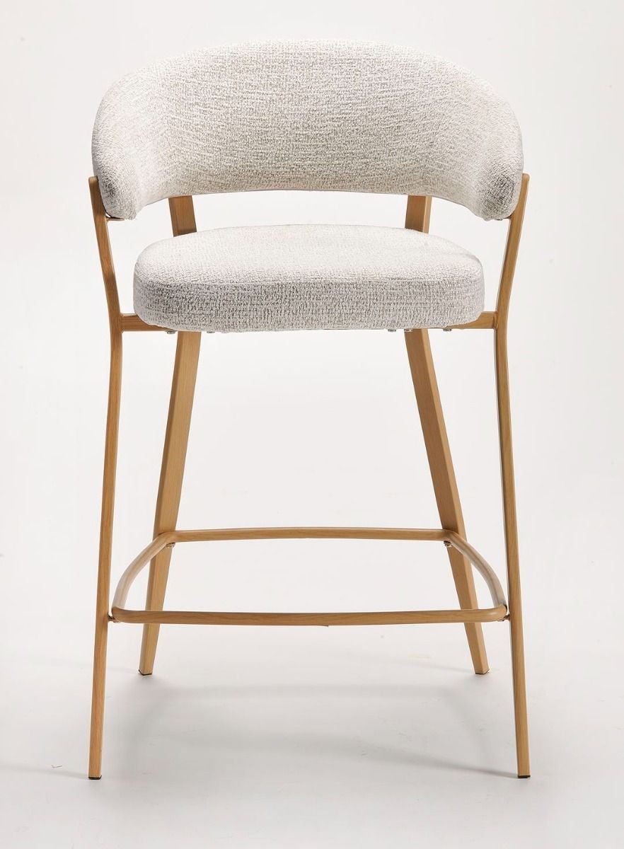 Monza Bar Stool - Linen & Oak