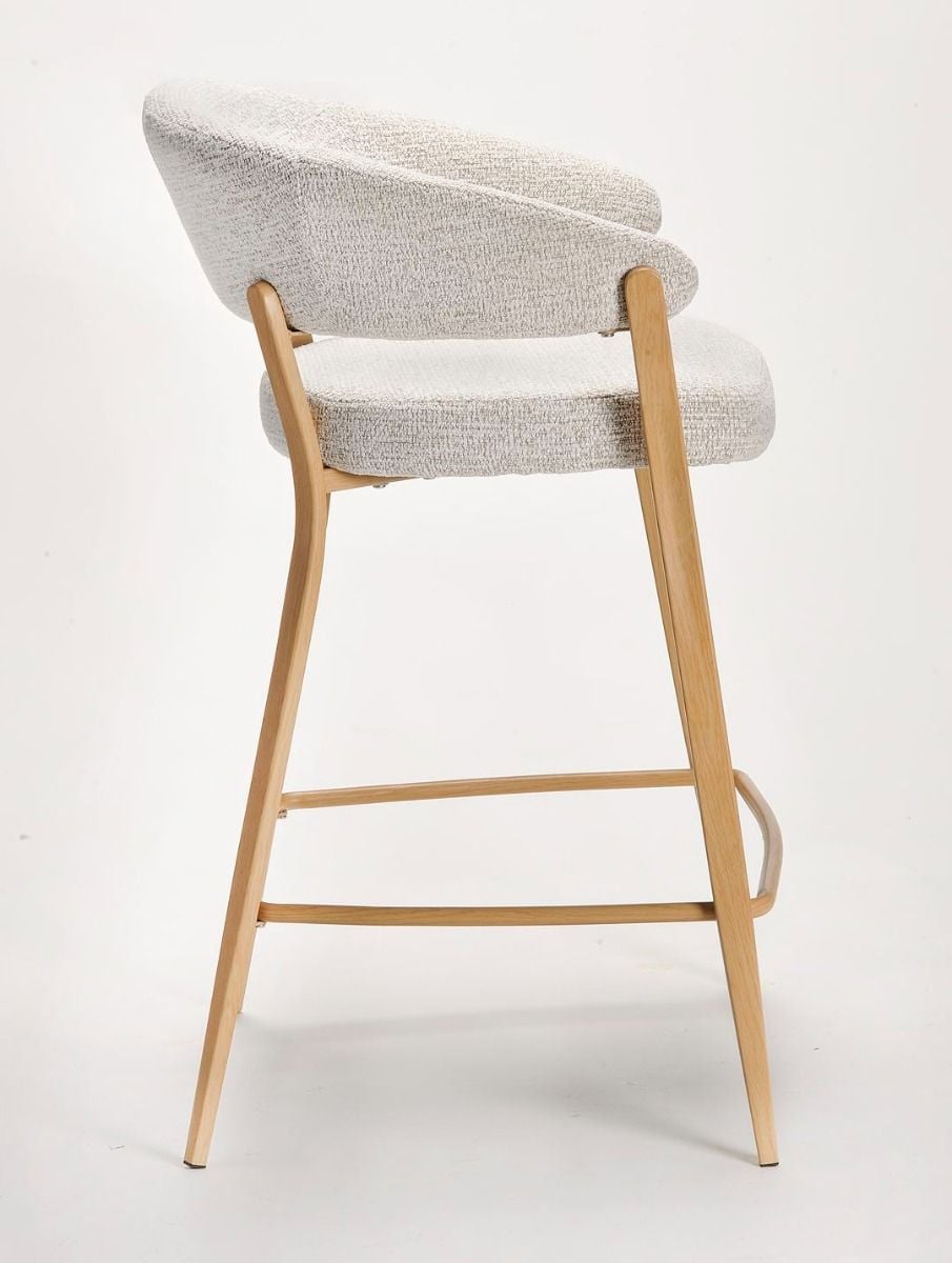 Monza Bar Stool - Linen & Oak