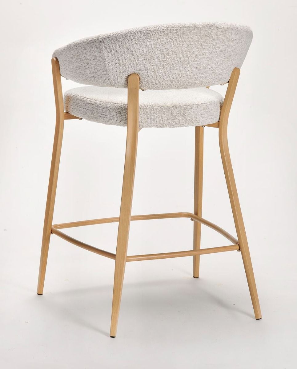 Monza Bar Stool - Linen & Oak