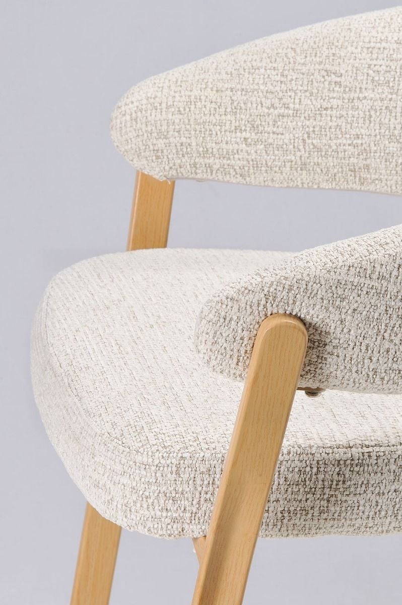 Monza Bar Stool - Linen & Oak