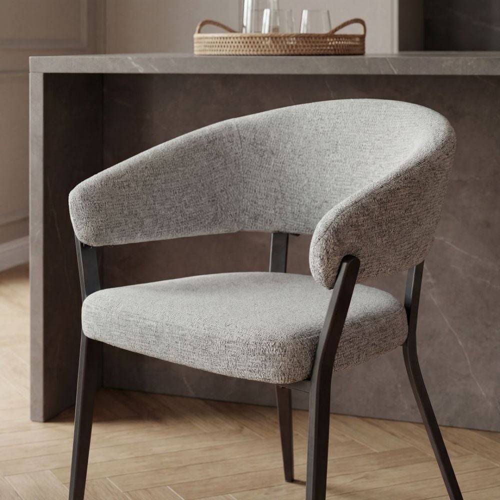Monza Dining Chair - Grey & Black