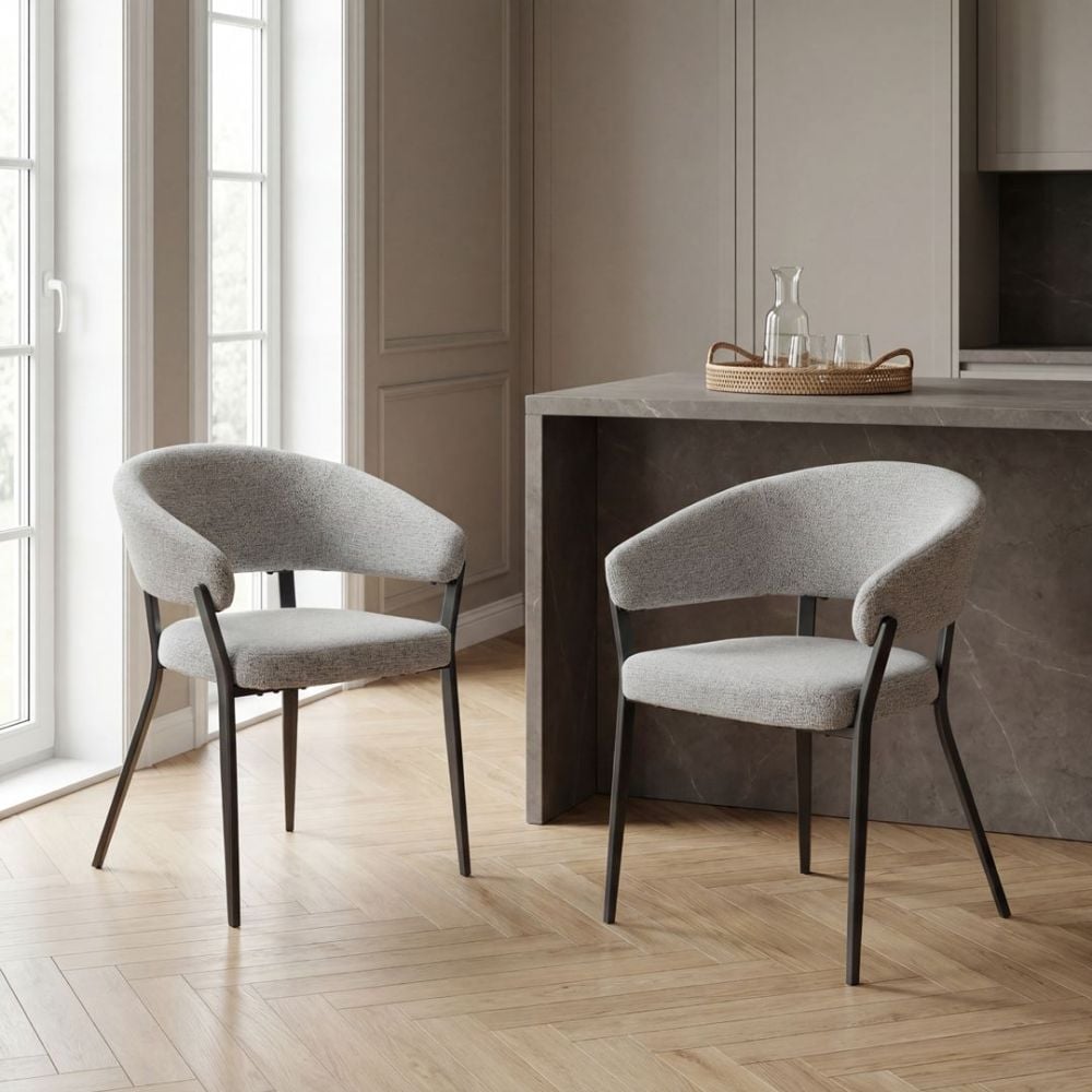 Monza Dining Chair - Grey & Black