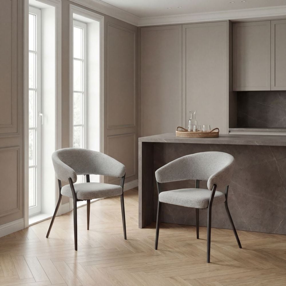Monza Dining Chair - Grey & Black