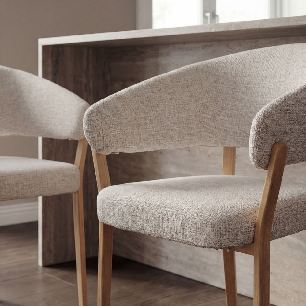 Monza Dining Chair - Linen & Oak