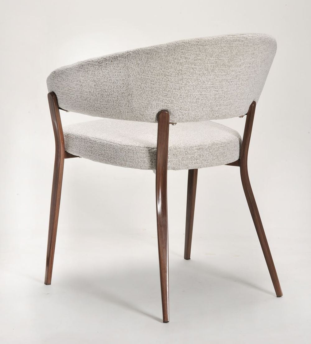 Monza Dining Chair - Linen & Walnut