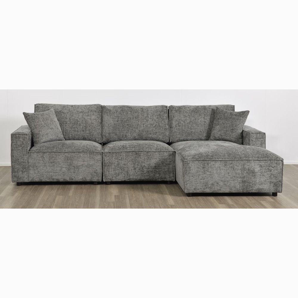 Urban 3 Seater Chaise Sofa - Licorice
