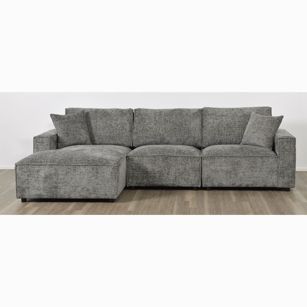 Urban 3 Seater Chaise Sofa - Licorice