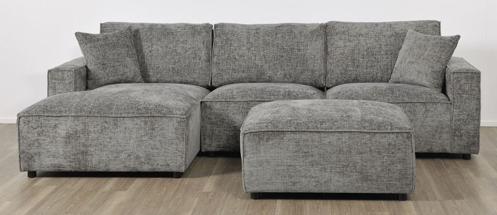 Urban 3 Seater Chaise Sofa - Licorice