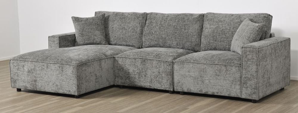 Urban 3 Seater Chaise Sofa - Licorice