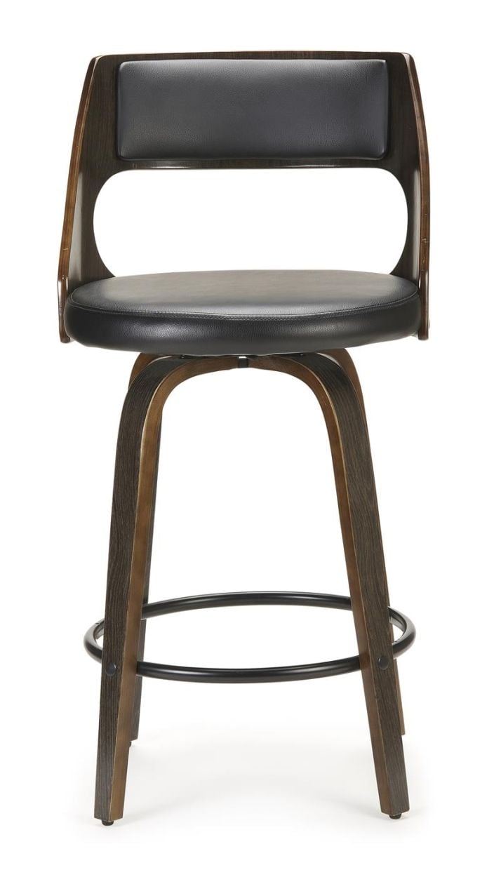 Norton Barstool - Black Base - Black Oak