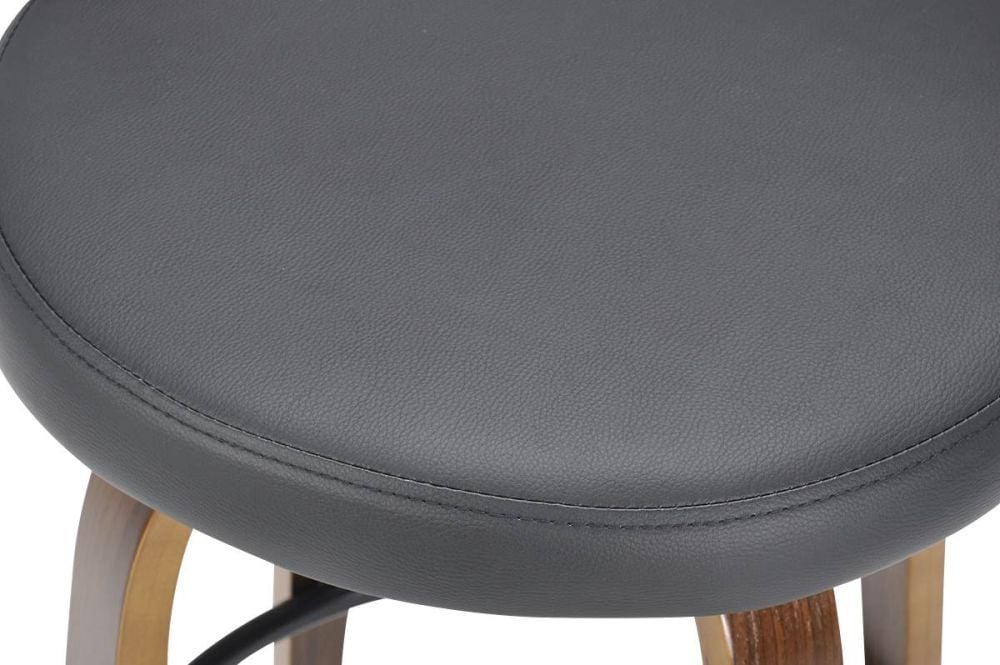 Norton Barstool - Black Base - Walnut Timber