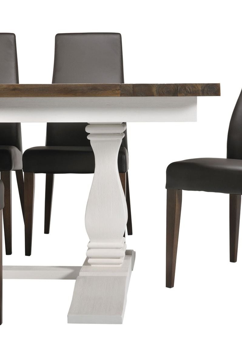 Paris 2400 Trestle Dining Table - Provincial Two Tone