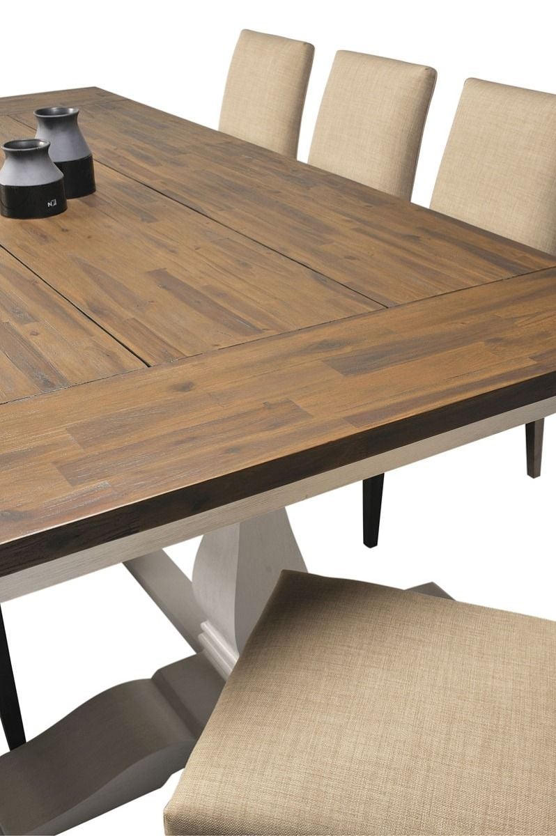 Paris 2400 Trestle Dining Table - Provincial Two Tone