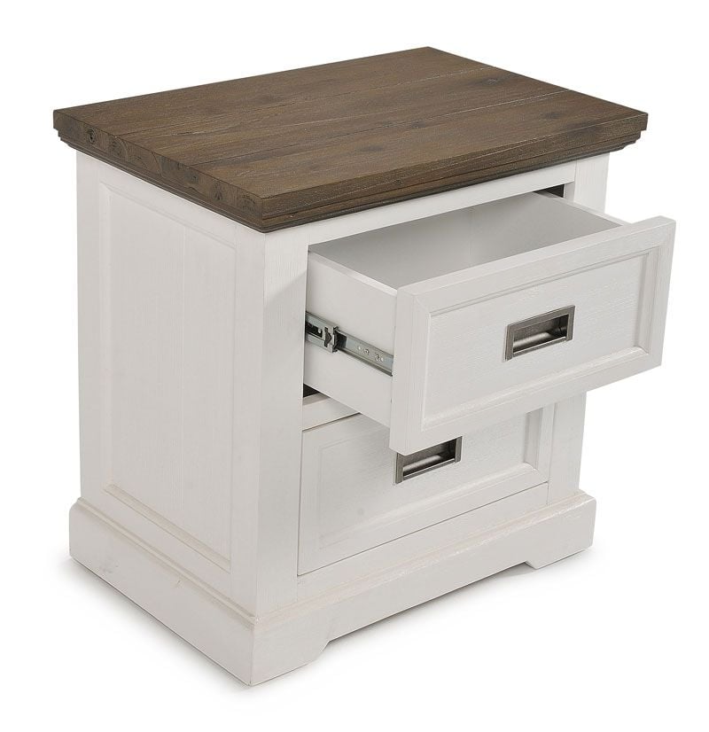 Paris Bedside Table - Provincial Two Tone