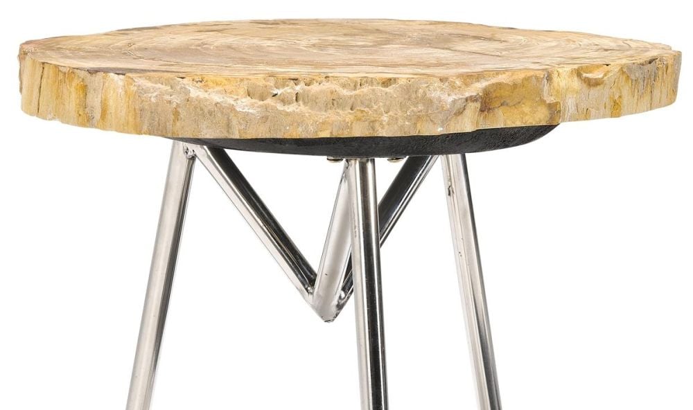 Petrified 490 Side Table Medium - Stainless Leg