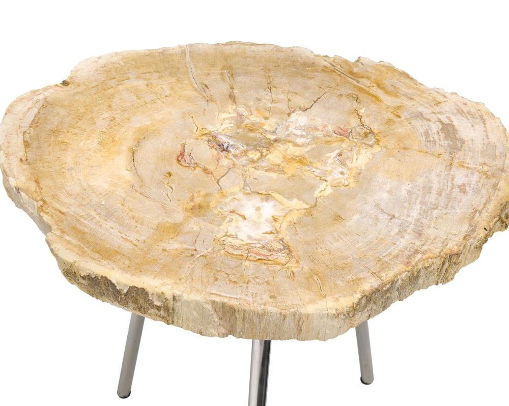 Petrified 580 Side Table Large - Stainless Leg