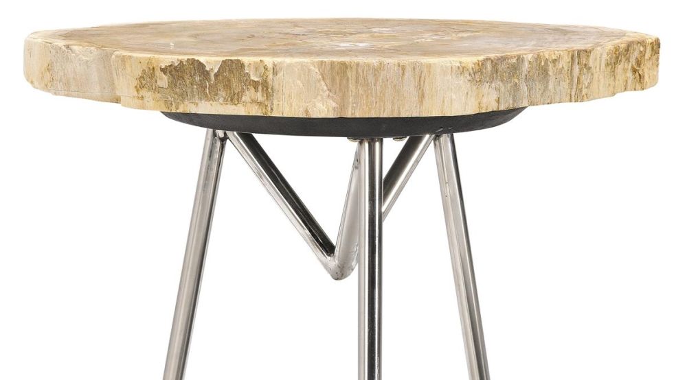 Petrified 580 Side Table Large - Stainless Leg