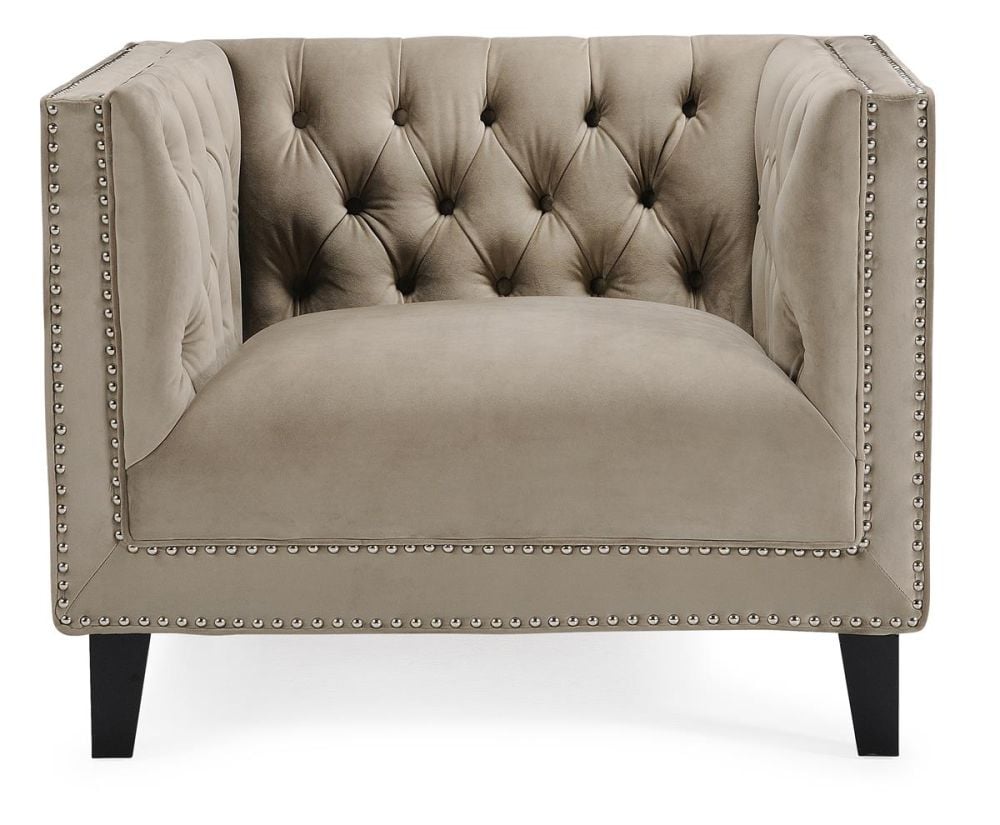Peyton Armchair - Beige Velvet