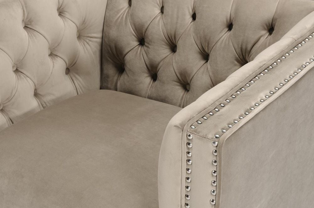 Peyton Armchair - Beige Velvet