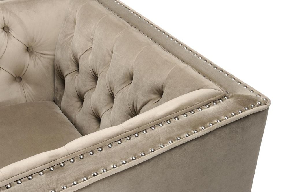 Peyton Armchair - Beige Velvet
