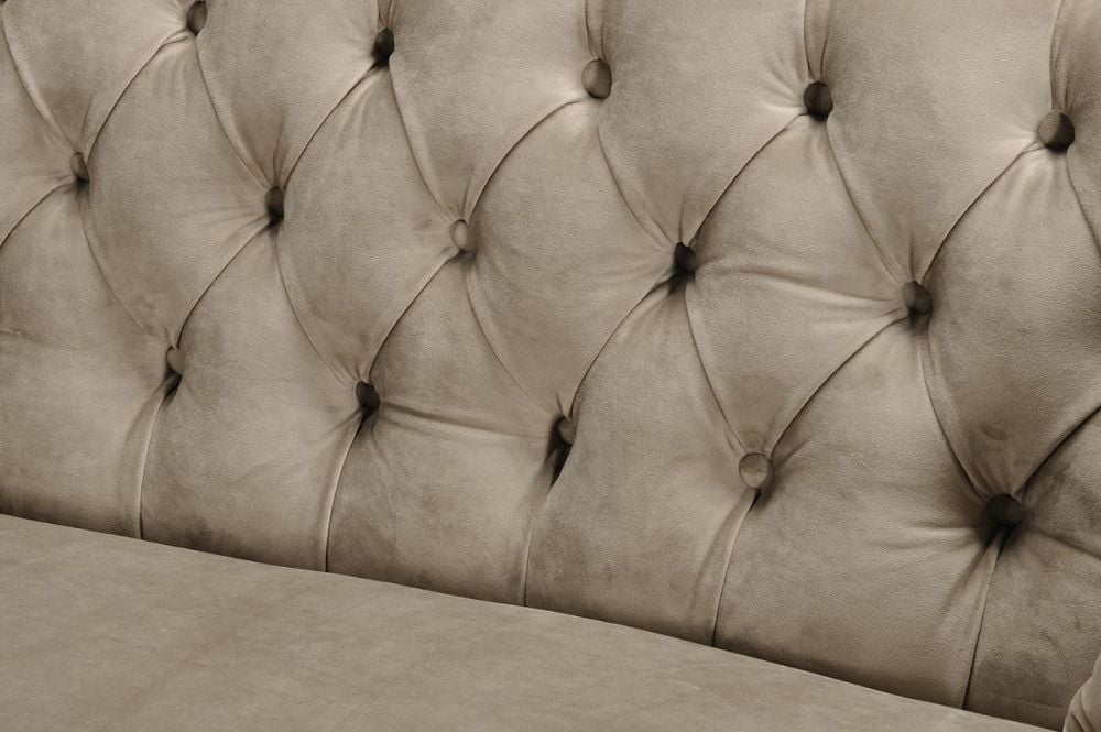 Peyton 2 Seater Loveseat - Beige Velvet