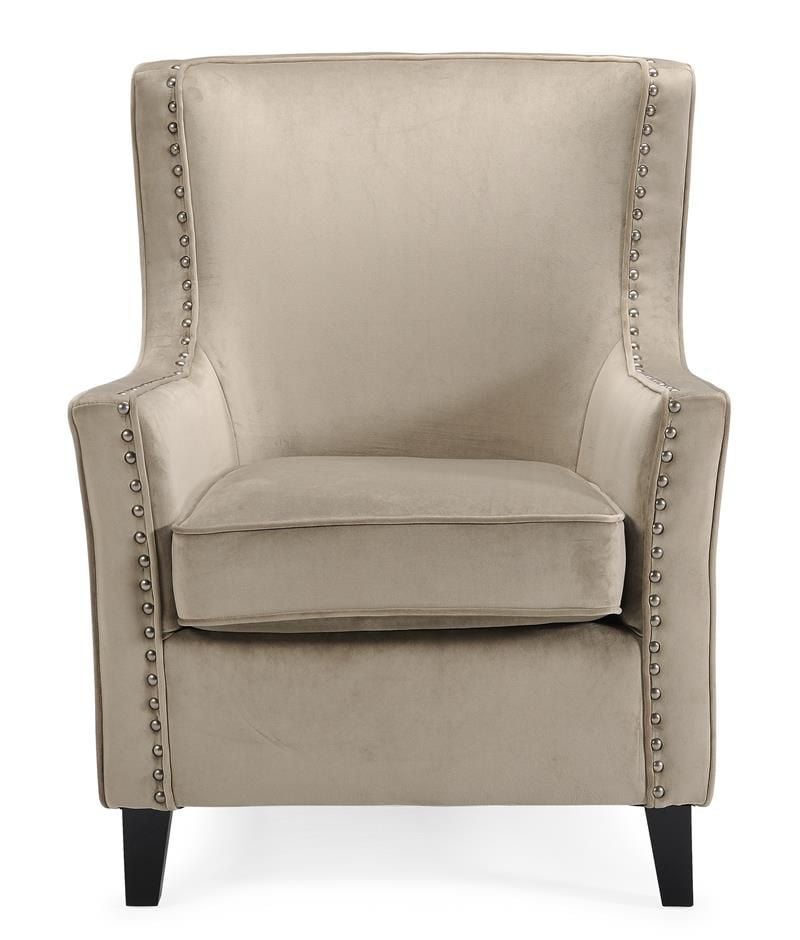 Peyton Accent Chair - Beige Velvet