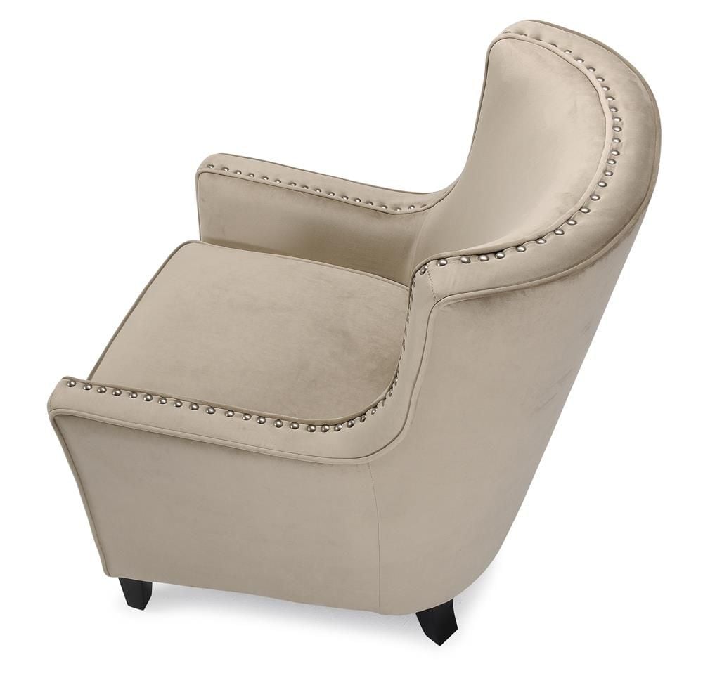 Peyton Accent Chair - Beige Velvet