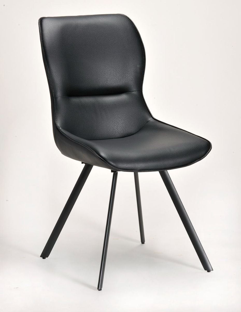 Polly Dining Chair - Black & Black