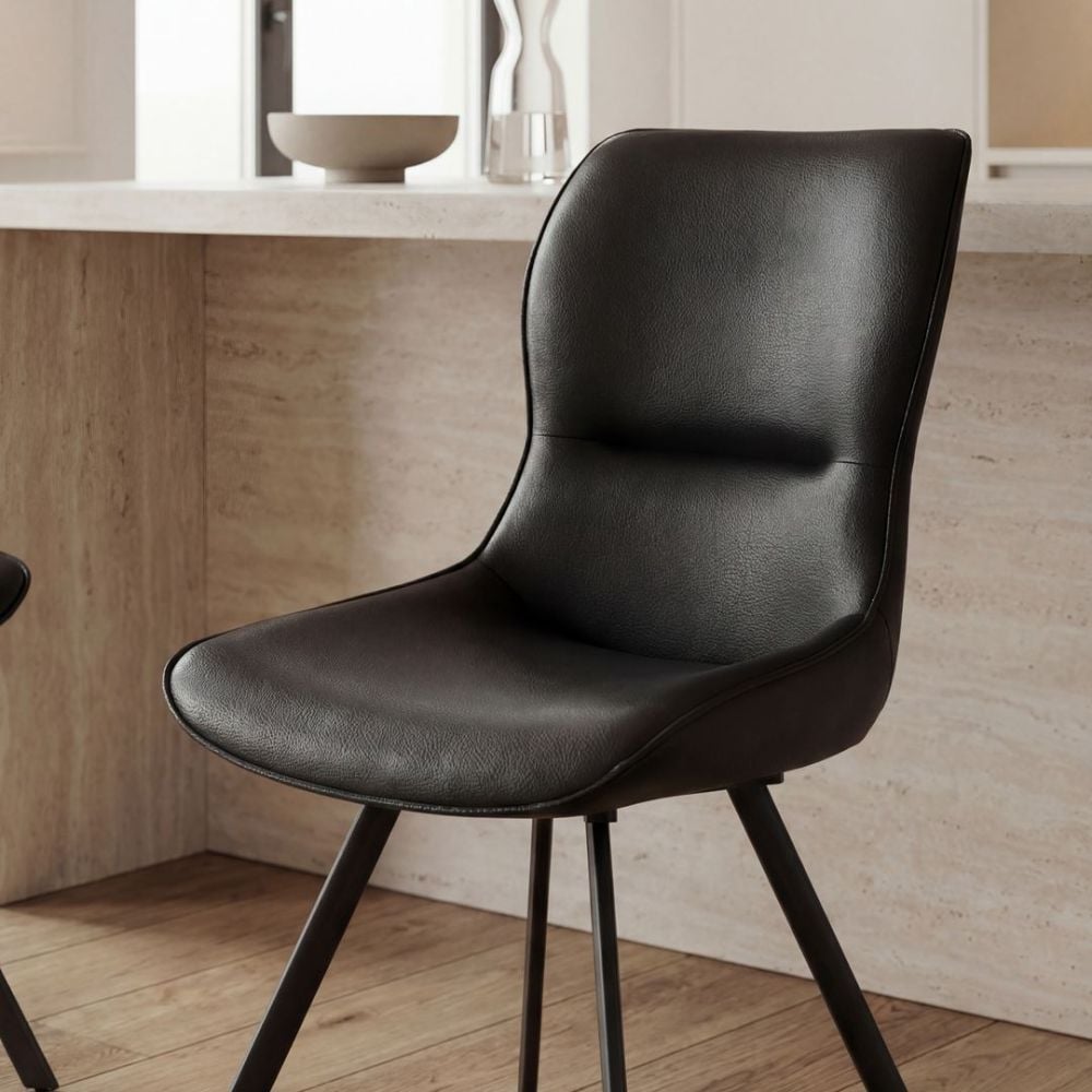 Polly Dining Chair - Black & Black