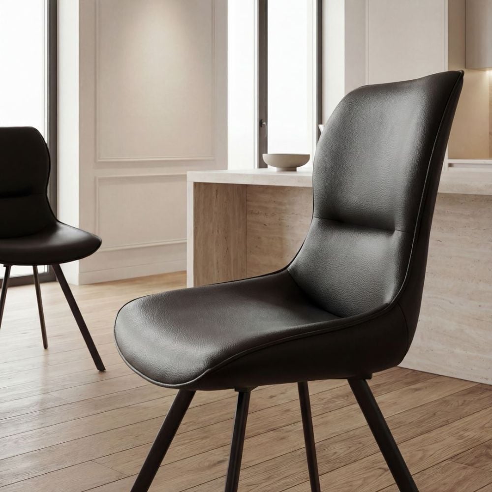 Polly Dining Chair - Black & Black