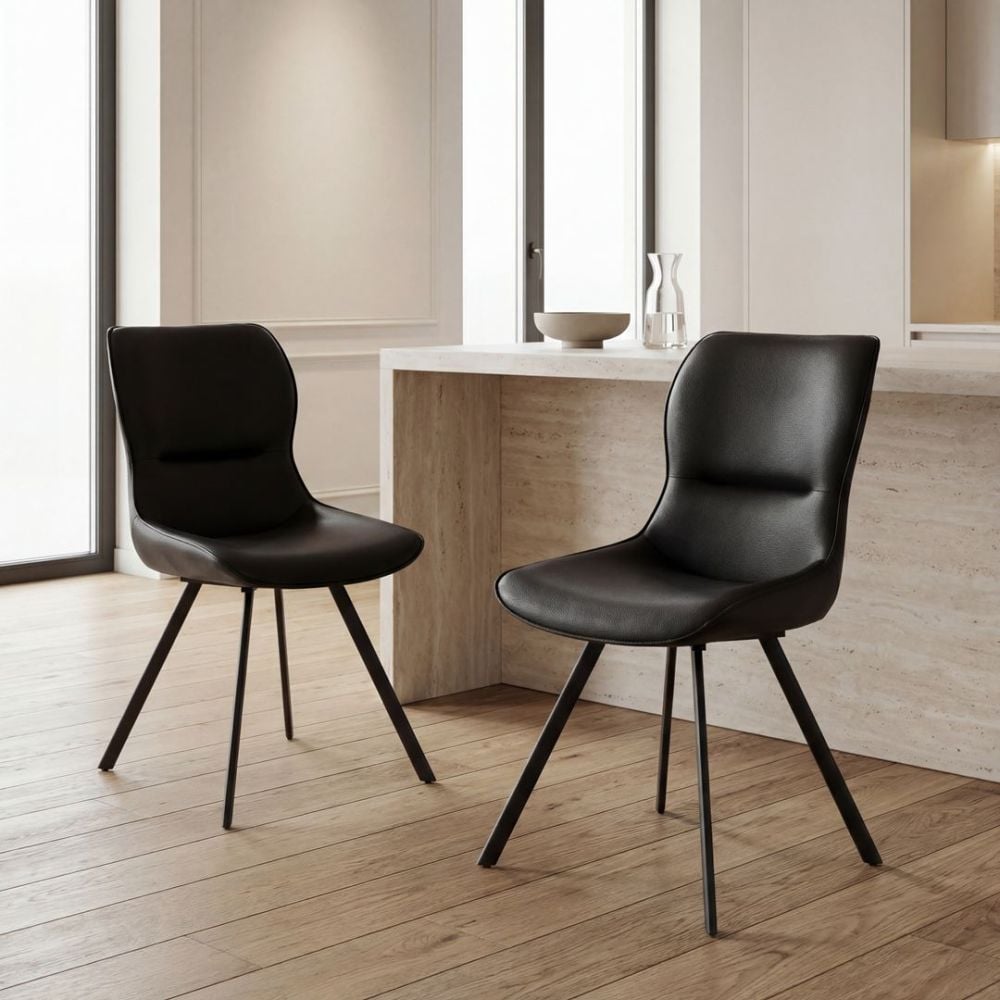 Polly Dining Chair - Black & Black