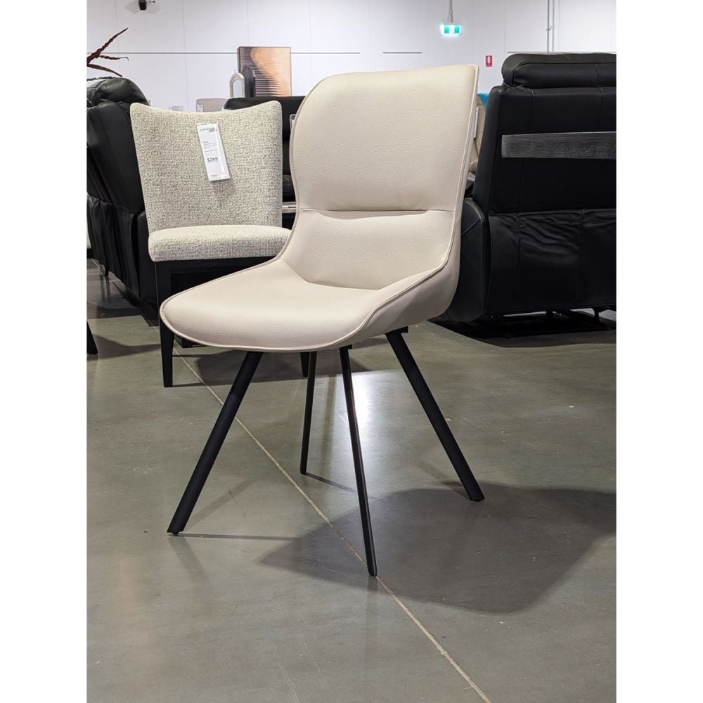 Polly Dining Chair - Shadow - Black Leg