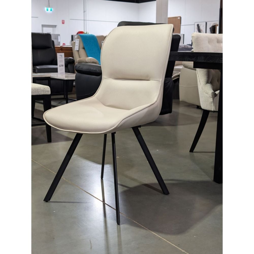 Polly Dining Chair - Shadow - Black Leg