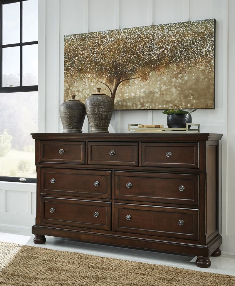 Porter 7 Drawer Dressing Table & Mirror